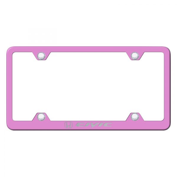 Autogold® - Wide Body License Plate Frame with Laser Etched Civic Logo