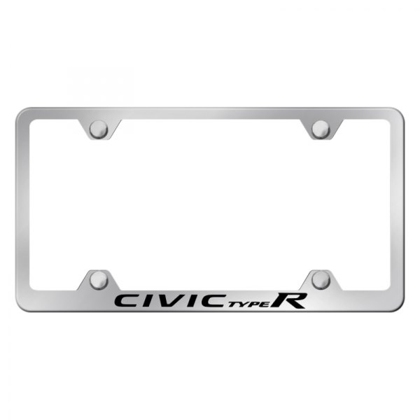 Autogold® - Wide Body License Plate Frame with Laser Etched Civic Type R Logo
