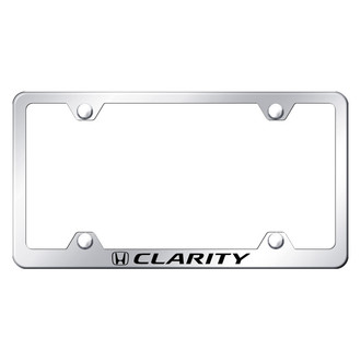 Autogold® - Wide Body Chrome License Plate Frame with Laser Etched Clarity Logo