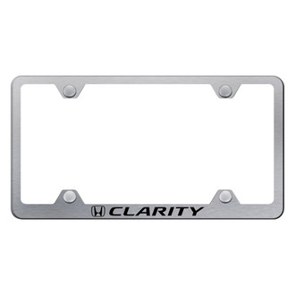 Autogold® - Wide Body Brushed License Plate Frame with Laser Etched Clarity Logo