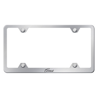 Autogold® - Wide Body Chrome License Plate Frame with Laser Etched Comet Logo