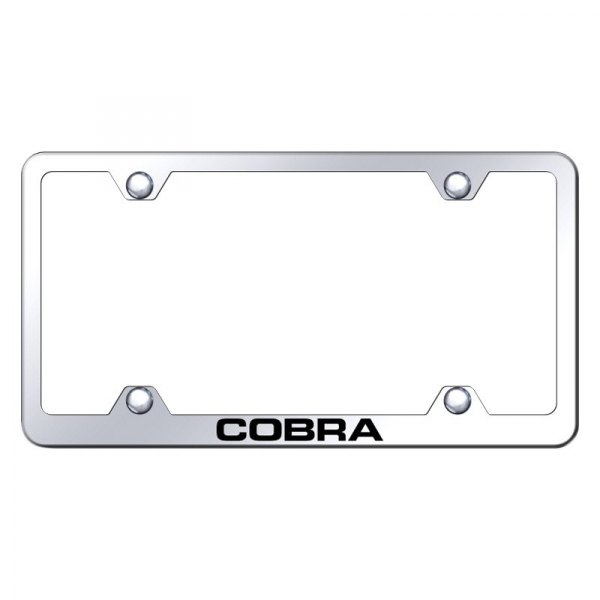 Autogold® - Wide Body License Plate Frame with Laser Etched Cobra Logo