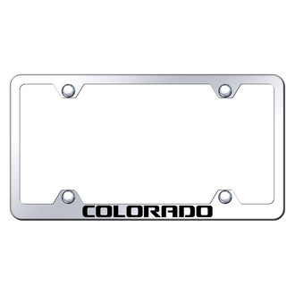 Autogold® - Wide Body Chrome License Plate Frame with Laser Etched Colorado Logo