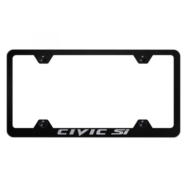 Autogold® - Wide Body License Plate Frame with Laser Etched Civic SI Logo