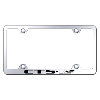 Autogold® - Wide Body Chrome License Plate Frame with Laser Etched CTS-V Logo
