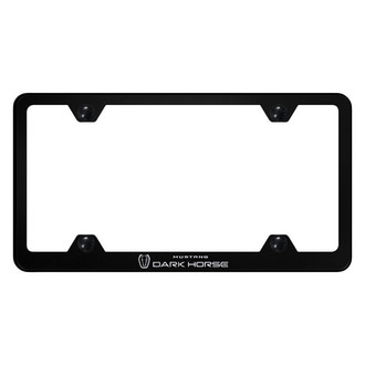 Autogold® - Wide Body License Plate Frame with Laser Etched Mustang Dark Horse Logo