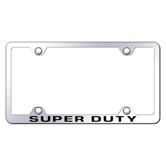 Autogold® - Wide Body Chrome License Plate Frame with Laser Etched Super Duty Logo