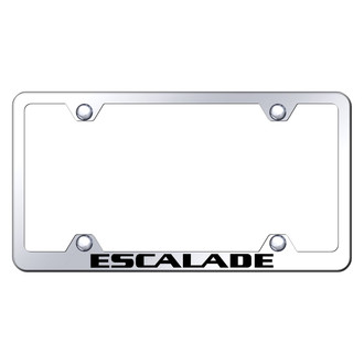 Autogold® - Wide Body Chrome License Plate Frame with Laser Etched Escalade Logo