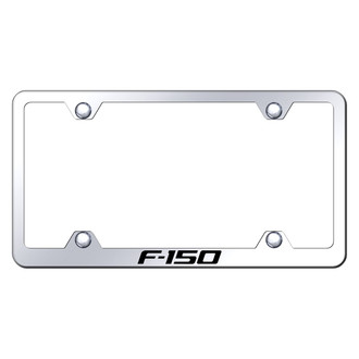 Autogold® - Wide Body Chrome License Plate Frame with Laser Etched F-150 Logo
