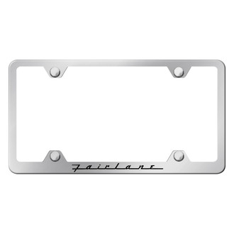 Autogold® - Wide Body Chrome License Plate Frame with Laser Etched Fairlane Logo