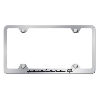Autogold® - Wide Body Chrome License Plate Frame with Laser Etched Fairlane GT Logo