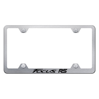 Autogold® - Wide Body Brushed License Plate Frame with Laser Etched Focus RS Logo