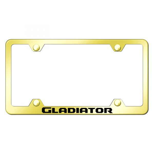 Autogold® - Wide Body License Plate Frame with Laser Etched Gladiator Logo