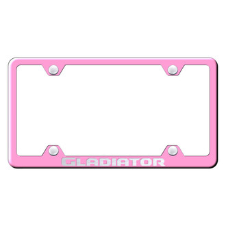 Autogold® - Wide Body Pink License Plate Frame with Laser Etched Gladiator Logo