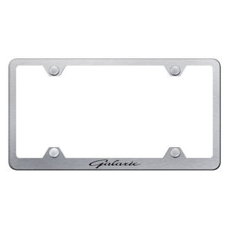 Autogold® - Wide Body Brushed License Plate Frame with Laser Etched Galaxie Logo