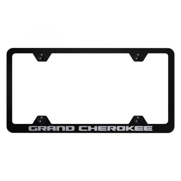 Autogold® - Wide Body License Plate Frame with Laser Etched Grand Cherokee Logo