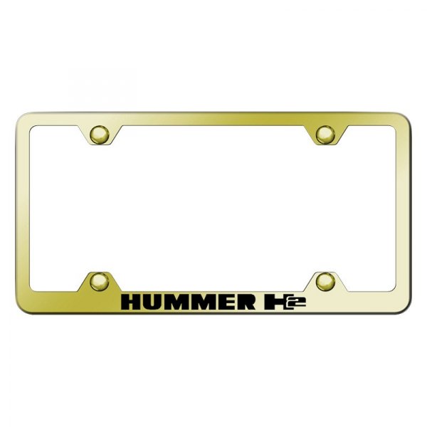 Autogold® - Wide Body License Plate Frame with Laser Etched H2 Logo