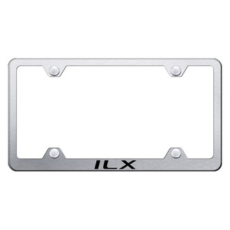 Autogold® - Wide Body Brushed License Plate Frame with Laser Etched ILX Logo