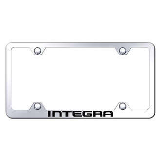 Autogold® - Wide Body Chrome License Plate Frame with Laser Etched Integra Logo