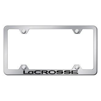 Autogold® - Wide Body Chrome License Plate Frame with Laser Etched LaCrosse Logo