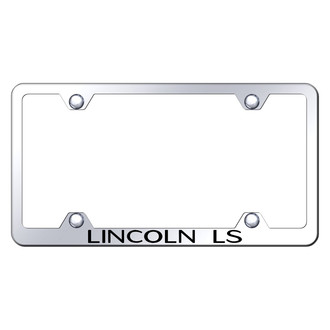 Autogold® - Wide Body Chrome License Plate Frame with Laser Etched Lincoln LS Logo