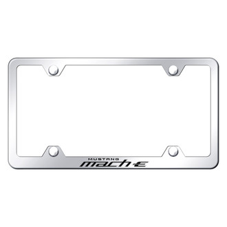 Autogold® - Wide Body Chrome License Plate Frame with Laser Etched Mach-E Logo