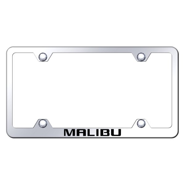 Autogold® - Wide Body License Plate Frame with Laser Etched Malibu Logo