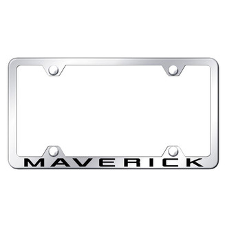 Autogold® - Wide Body Chrome License Plate Frame with Laser Etched Maverick 2022 Logo