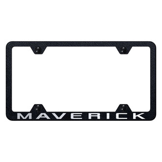 Autogold® - Wide Body Rugged Black License Plate Frame with Laser Etched Maverick 2022 Logo