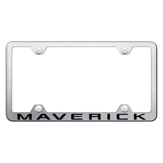 Autogold® - Wide Body Brushed License Plate Frame with Laser Etched Maverick 2022 Logo