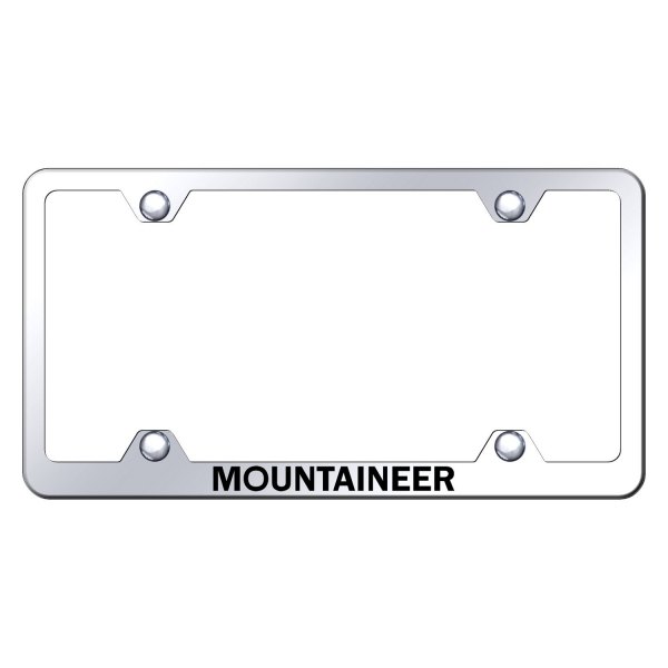 Autogold® - Wide Body License Plate Frame with Laser Etched Mountaineer Logo