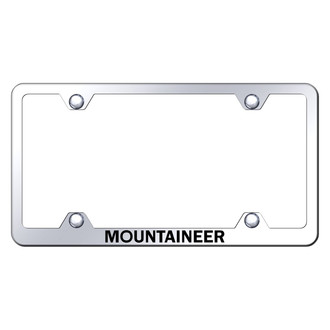 Autogold® - Wide Body Chrome License Plate Frame with Laser Etched Mountaineer Logo