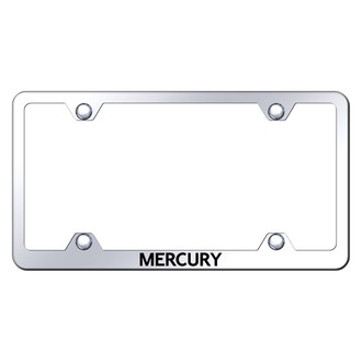 Autogold® - Wide Body Chrome License Plate Frame with Laser Etched Mercury Logo