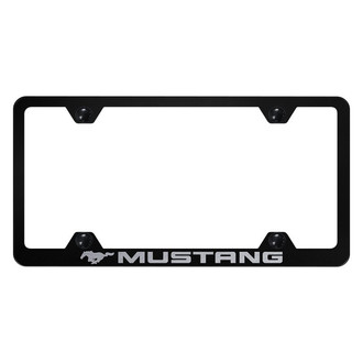 Autogold® - Wide Body License Plate Frame with Laser Etched Mustang Logo