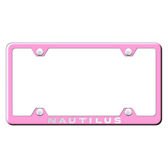 Autogold® - Wide Body Pink License Plate Frame with Laser Etched Nautilus Logo