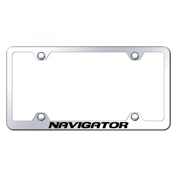 Autogold® - Wide Body License Plate Frame with Laser Etched Navigator Logo
