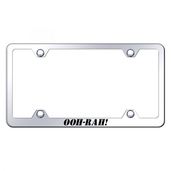 Autogold® - Wide Body License Plate Frame with Laser Etched OOH-RAH! Logo