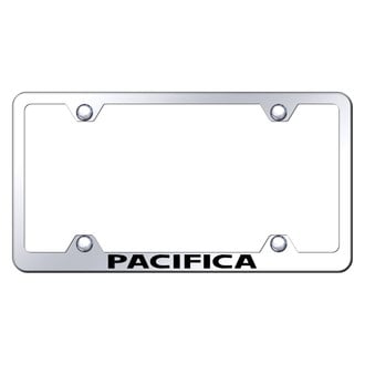 Autogold® - Wide Body Chrome License Plate Frame with Laser Etched Pacifica Logo