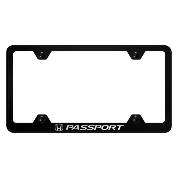 Autogold® - Wide Body License Plate Frame with Laser Etched Passport Logo