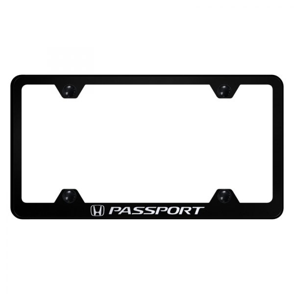 Autogold® - Wide Body License Plate Frame with Laser Etched Passport Logo