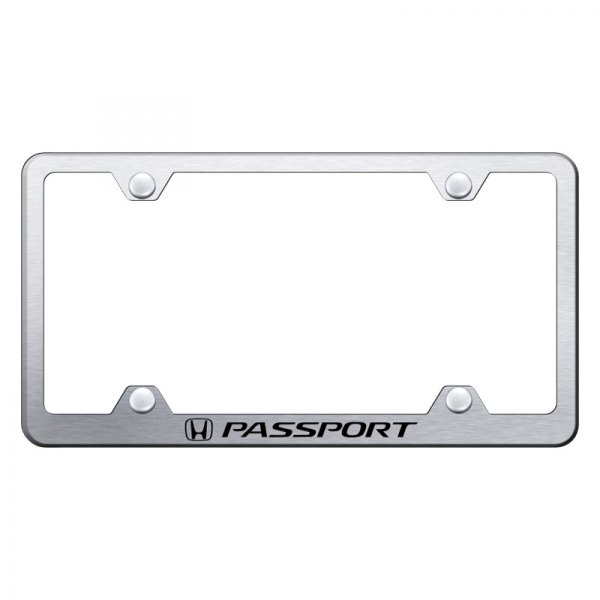 Autogold® - Wide Body License Plate Frame with Laser Etched Passport Logo