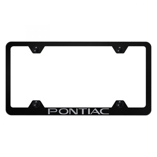 Autogold® - Wide Body License Plate Frame with Laser Etched Pontiac Logo