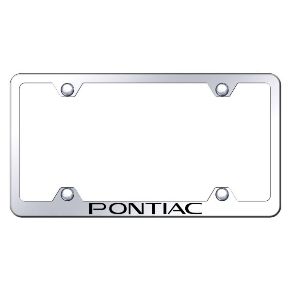 Autogold® - Wide Body License Plate Frame with Laser Etched Pontiac Logo