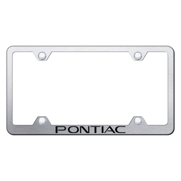 Autogold® - Wide Body License Plate Frame with Laser Etched Pontiac Logo