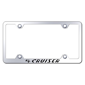 Autogold® - Wide Body Chrome License Plate Frame with Laser Etched PT Cruiser Logo