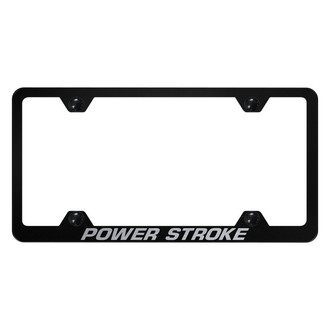 Autogold® - Wide Body License Plate Frame with Laser Etched Power Stroke Logo