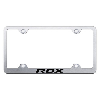 Autogold® - Wide Body Brushed License Plate Frame with Laser Etched RDX Logo