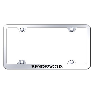 Autogold® - Wide Body Chrome License Plate Frame with Laser Etched Rendezvous Logo