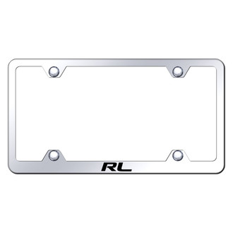 Autogold® - Wide Body Chrome License Plate Frame with Laser Etched RL Logo