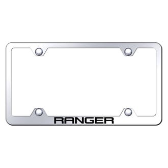 Autogold® - Wide Body Chrome License Plate Frame with Laser Etched Ranger Logo